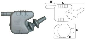 Exhaust muffler for water cooled engines D.50/60/65mm #CSMA2285