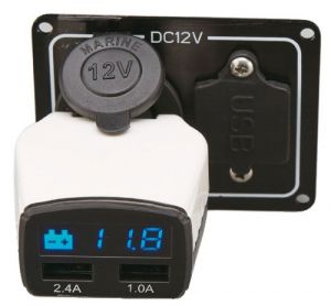 Battery monitor + USB outlet #OS1410001