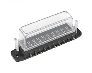 Watertight blade fuse holder deep lid 10 seats #OS1410084