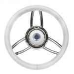 T26 White Marine Steering Wheel/Helm Ø 350mm  #FNI4345449