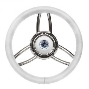 T26 White Marine Steering Wheel/Helm Ø 350mm  #FNI4345449