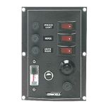 Vertical Electric control panel with 3 switches + horn 127x114mm #OS1410335