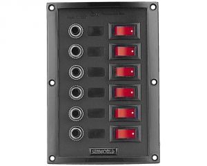 Vertical control panel 6 switches 6 fuses #OS1410338