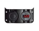 Voltometro 3/30 V + presa corrente 54x100mm #OS1410408
