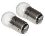 Set of 2 BA15D Bipolar bulbs 12V 5W with small parallel pole ball #OS1420000