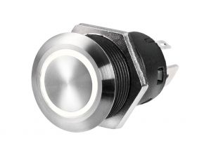 FLAT S.S. switch (ON)-OFF 12 V white #OS1421505