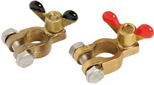Pair of bronze battery clips #N51420001131