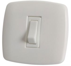 Contemporary Single White switch  68x71mm #OS1448401