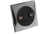 Double TV-socket, chromed #OS1449003