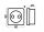 Double TV-socket, black #OS1449011
