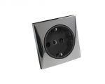 AC socket 220V Schuko type chromed #OS1449203