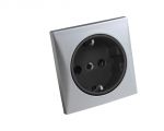 AC socket 220V Schuko type matt nickel #OS1449204