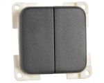 ON-OFF double switch dark grey #OS1465002