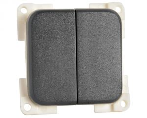 ON-OFF double switch dark grey #OS1465002