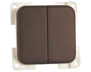 ON-OFF double switch brown #OS1466002