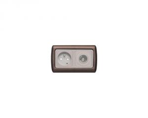 Double screw cover brown 139x78mm #OS1466503