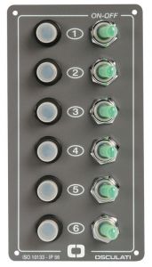Elite electric control panel 6 switches 170x90mm #OS1470000