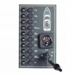 Pannello elettrico 10 interruttori 15A con Voltometro Staccabatteria Check panel #OS1470800