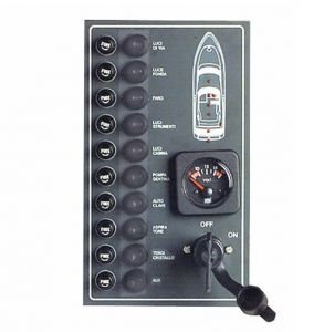 Electrical panel 10 switches 15A with voltmeter battery switch LED check panel #OS1470800
