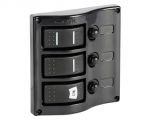 Control panel 3 flush rocker switches pol.graphite #OS1484303