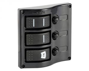 Control panel 3 flush rocker switches pol.graphite #OS1484303