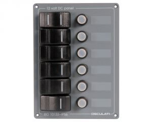 6-switche aluminium vertical panel #OS1484506