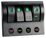PCP Compact electric panel with 4 switches LED Ligts #OS1486004