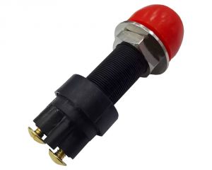 Pulsante stagno rosso in ottone max 30A 12V #OS1491000RO