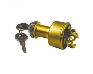 Brass ignition key 5 positions. Rear contacts 5 15A #OS1491830