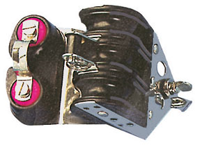 Viadana Triple block with becket + Jam cleat Pulley 22mm #N1201800V1064