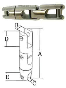 Giunto girevole a doppio snodo - Catena 10/12mm #N12401828976