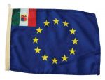 Bandiera in stamigna - Europa unita +Italia - 30x45cm #N30112503793