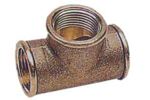 Brass F-F-F T-fitting 1 inch thread N40737601582