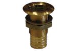 Yellow plated brass through deck fitting 1-1/4 inches thread 38mm pipe N42038201708