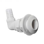 White nylon seacocks with 90° elbow 25mm hose connector #N42038202456