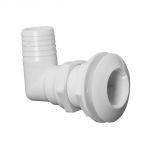 White nylon seacocks with 90° elbow 38mm hose connector #N42038202457