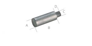 CATERPILLAR 6L2286 Heat Exchanger Sleev Zinc Anode ∅ 28x55+20 mm #N80605030335