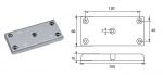 Plate Zinc anode for flaps and rudders, L. 69 mm #N80605930240
