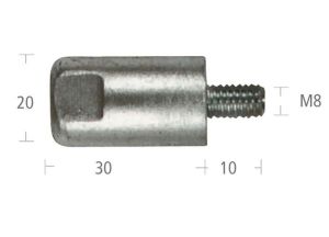 Yanmar zinc anode - 23x40mm 2GM20/3GM30 #N80607630810