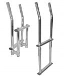 Scaletta Pieghevole Inox 71x26.5cm 2 gradini per plancetta N30810111071