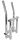 Scaletta Pieghevole Inox 71x26.5cm 2 gradini per plancetta N30810111071