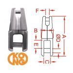 Kong 644.08 Anchor and Chain 6/7/8mm connector #KG01828950