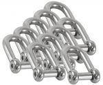 Set 10 pieces Stainless steel shackle with screw-lock - Pin 10 mm #N61641100477-10