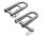 Set 10 pieces of Stainless steel shackle with snap-lock and stopper bar - Pin 5 mm #N61641100484-10