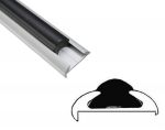 Inserto PVC nero in rotolo da 24m per profili in alluminio 56xh14mm #OS4448611