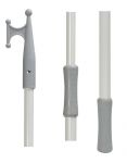 Telescopic White boat hook 120/210cm Tube Ø 25/30mm #N30610600300