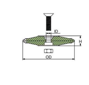 Coppia Anodi di Zinco a Rosa Tipo Spanish per Timoni e Flaps ∅ 90 mm 0,448 Kg #N80605530036