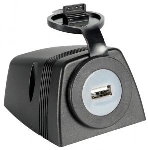 Presa USB 12/24V Uscita USB 5V con Carenatura - Nera #N50523027252