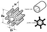 536 Nitrile Impeller for Ancor BG 06 & EP 10 with 6 blades #N82152014229