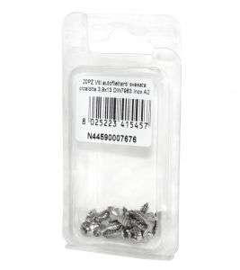 Viti autofilettanti testa svasata calotta a croce DIN7983 3,9x13mm 20pz N44590007676